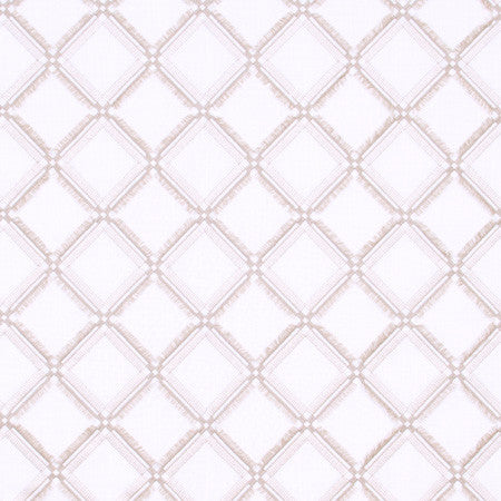Diamonds Within Parchment by Carole Fabric Portobello 42% Cotton, 42% Viscose, 16% Polyester India Passes 20,000 Double Rubs Wyzenbeek 4 1/2" V, 4 1/2" H 53.75"  - Fabric Carolina -
