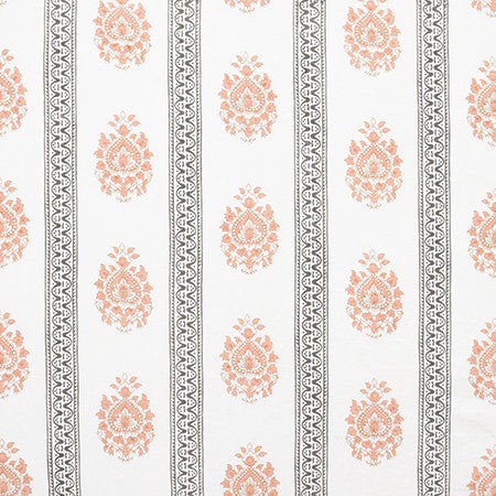 Road To Royalty Pink Peppercorn by Carole Designer Fabric Artisan 54% Linen, 46% Cotton INDIA 7" V, 17 3/8" H 54" - Swanky Fabrics -