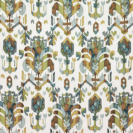 Marchington Aloe by Carole Fabric Evergreen 100% Polyester Printed In Usa 33,000 WYZENBEEK DOUBLE RUBS 27 3/4" V, 7 1/2" HD 56"  - Fabric Carolina -