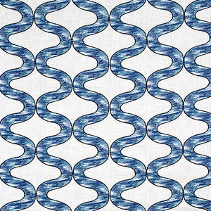 Curves Ahead Ocean by Carole Fabric