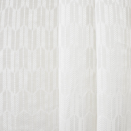 Heading Out White by Carole Fabric Sheer Luxury 100% Polyester TURKEY  1 1/2" V, 3 7/8" H 118"  - Fabric Carolina -