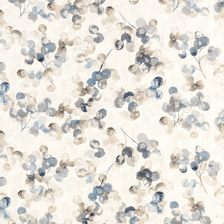 Aim High Powder by Carole Fabric Blue Crush Base: 100% Cotton Embr: 100% Rayon India  25" V, 18 1/2" H 50""  - Fabric Carolina -