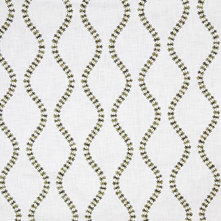 Garden Market Cucumber by Carole Designer Fabric English Garden Base: 100% Cotton Embr: 100% Viscose N/A 7 7/8" V, 6 1/4" H 52*" - Swanky Fabrics -