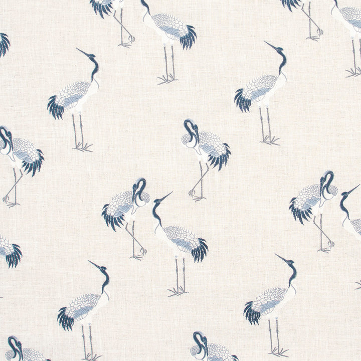 Heron River by Carole Fabric Bluebird 86% Polyester, 9% Rayon, 5% Linen China Passes 73,000 Double Rubs Wyzenbeek Horizontal: 13.5 and Vertical: 15.5 54 - Fabric Carolina -