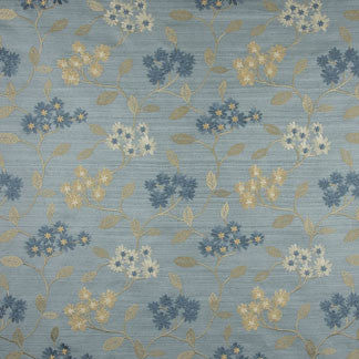 Purified Bluejay by Carole Fabric Awakening 100% Polyester India Passes 30,000 Double Rubs Wyzenbeek </p><p>Repeat: 9" V, 13" H 52" - Fabric Carolina -