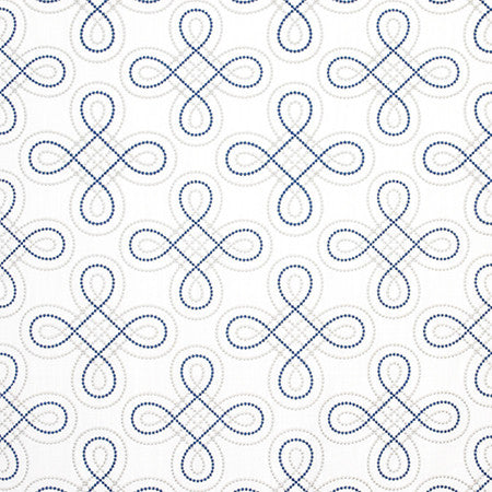 Keep On Coming Sapphire by Carole Designer Fabric Wallflower 76% Polyester, 24% Cotton INDIA N/A 9" V, 10 1/4" H 53" - Swanky Fabrics -