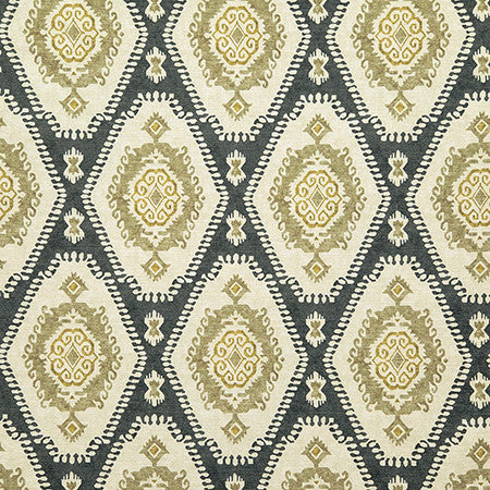 Thornwood Graphite by Carole Fabric Evergreen 100% Cotton Spain 30,000 WYZENBEEK DOUBLE RUBS 18" V, 4 1/2" H HD 54"  - Fabric Carolina -