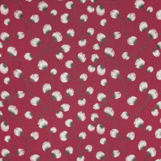 Petal Leaf Raspberry by Carole Fabric Mulberry Sangria 50% Polyester, 50% Cotton India N/A Horizontal: 25 1/4" and Vertical: 15 3/8" V 51" - Fabric Carolina -