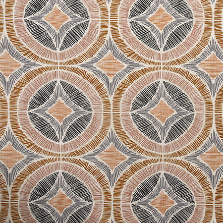 Circle Of Sunlight Chai by Carole Fabric Muse 100% Cotton- SSR Pakistan 12,000 Wyzenbeek Double Rubs </p><p>Repeat: 27" V, 13 1/2" H 54" - Fabric Carolina -