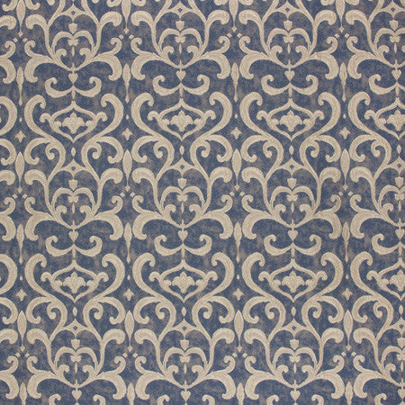 Family Heirloom Navy by Carole Fabric Emerald Ocean 65% Polyester, 35% Viscose Turkey N/A </p><p>Repeat: 16 1/2" V, 11 1/8" H 55" - Fabric Carolina -