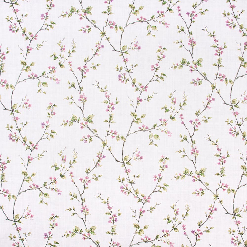 Budding Vine Lilac by Carole Fabric Vibrance 90% Cotton, 10% Linen Pakistan Passes 15,000 Double Rubs Wyzenbeek Horizontal: 18 and Vertical: 18 58 - Fabric Carolina -