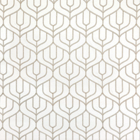 Counterpoint Natural by Carole Fabric Shape Shifter Base: 71% Polyester, 29% Cotton Embr: 100% Polyester India  9" V, 9" H 53"  - Fabric Carolina -