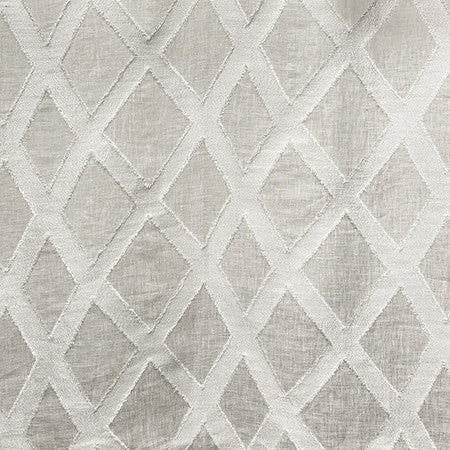 Diamond Way Silver by Carole Fabric Perfect Balance 73% Linen, 13% Viscose, 13% Polyester, 1% Polyamide Turkey  7 5/8" V, 9 1/2" H 57"  - Fabric Carolina -
