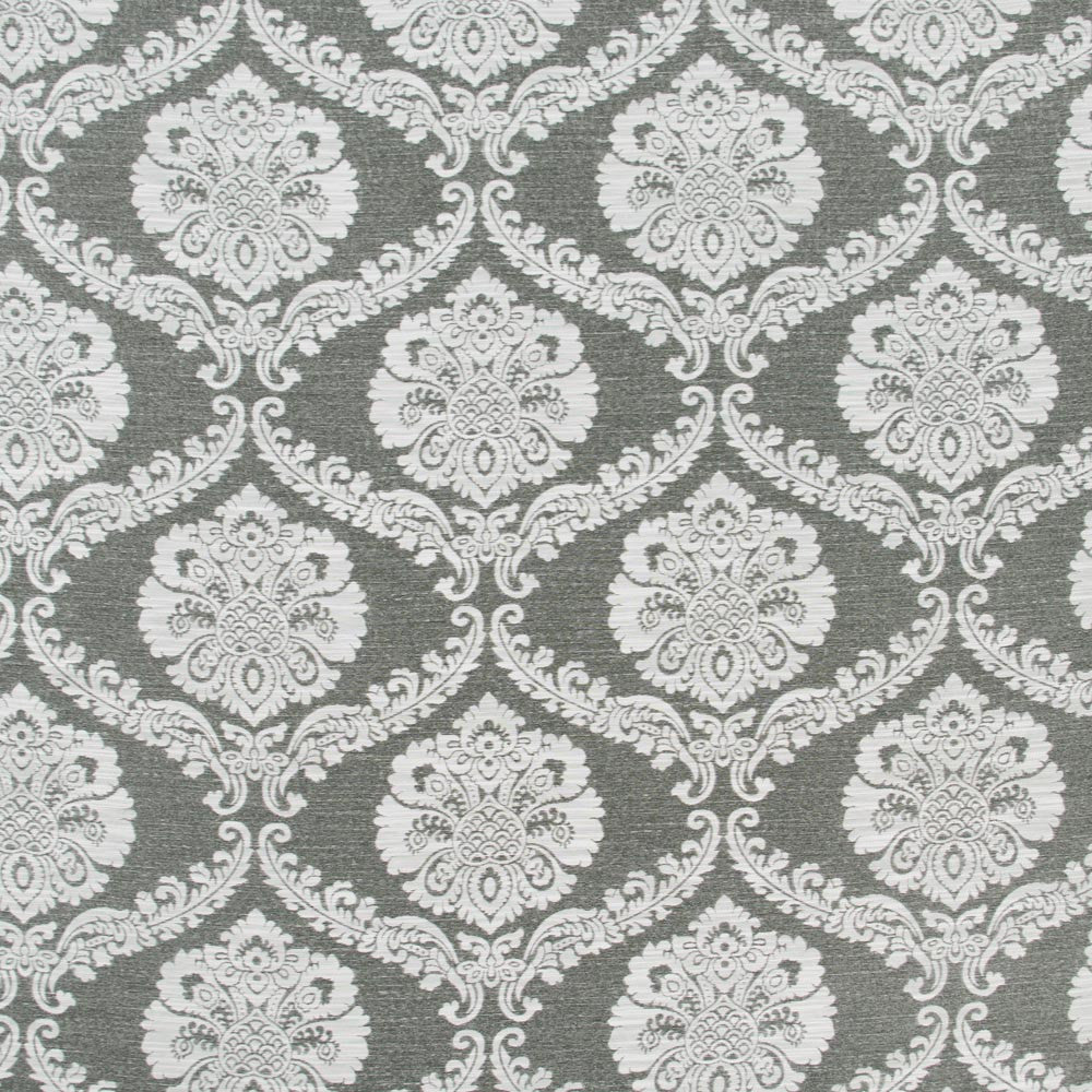 Misty Waters Stone by Carole Fabric Silver Fox 60% Viscose, 40% Polyester China N/A Horizontal: 15375 and Vertical: 1375 56 - Fabric Carolina -