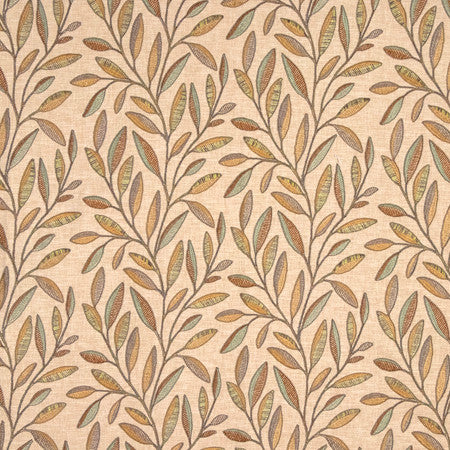 Role To Play Autumn by Carole Fabric Serene Green Base: 52% Cotton, 48% Polyester Embr: 60% Viscose, 28% Cotton, 12% Polyester 51,000 Wyzenbeek Double Rubs 9 1/2" V, 17 1/4" H 52" - Fabric Carolina -