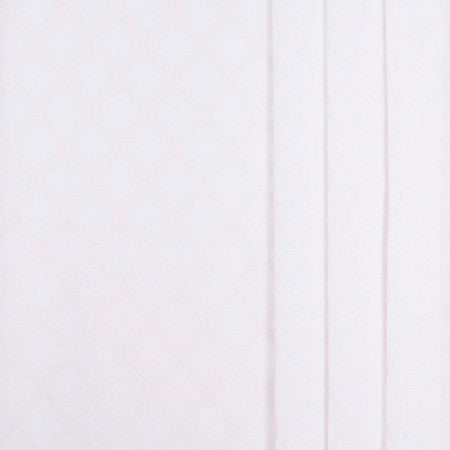Turn Around Oyster by Carole Designer Fabric Sheer Marvel 100% Polyester TURKEY 4" V, 3 1/8" H 118" - Swanky Fabrics -