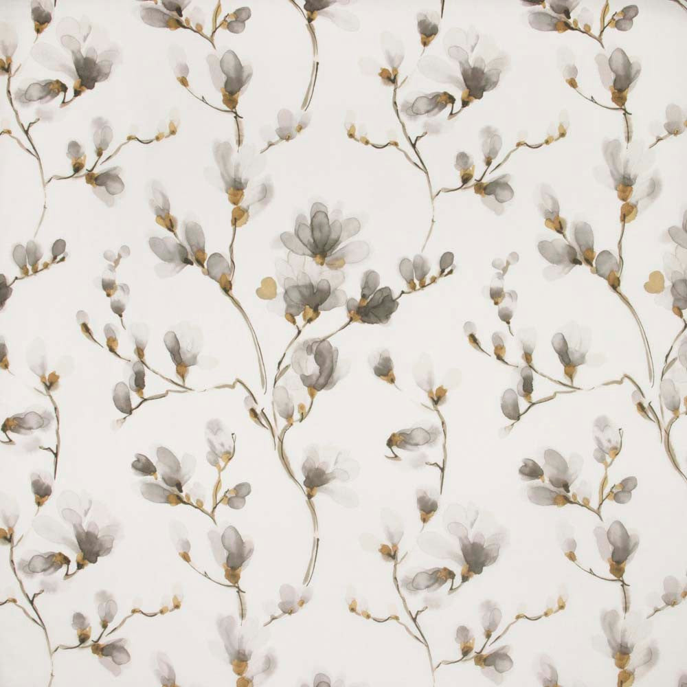 Blooming Buds Cinder by Carole Designer Fabric Sheer Divine 100% Polyester Spain N/A Horizontal: 30 and Vertical: 2475 114 - Swanky Fabrics -