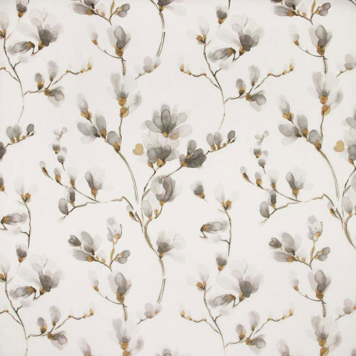 Blooming Buds Cinder by Carole Designer Fabric Sheer Divine 100% Polyester Spain N/A Horizontal: 30 and Vertical: 2475 114 - Swanky Fabrics -