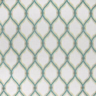 Look At Me Sea Glass by Carole Designer Fabric Seamist 52% Polyester, 48% Cotton India 12" V, 6 7/8" H 52" - Swanky Fabrics -