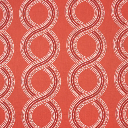 Style Crush Persimmon by Carole Fabric VIBRANCE 75% Viscose, 25% Linen India N/A 9 3/8" V, 12 3/4" H 52"  - Fabric Carolina -