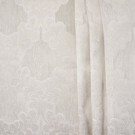 Into The Clouds Stone by Carole Fabric Sheer Luxury 78% Polyester Filament, 22% Spun Polyester INDIA N/A 13 7/8" V, 10 1/4" H 118"  - Fabric Carolina -