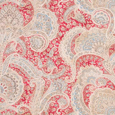 Loyal Patriot Cerise by Carole Designer Fabric Red Sea 100% Cotton South Korea 51,000 Wyzenbeek Double Rubs 25 1/4" V, 27" H HD 54" - Swanky Fabrics -
