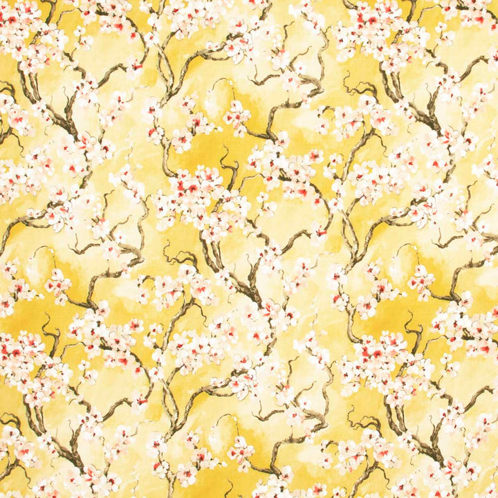 Cherry Blossom Curry by Carole Fabric Red Sea 100% Polyester India 50,000 Wyzenbeek Double Rubs Horizontal: 27.375 and Vertical: 25.25 56 - Fabric Carolina -