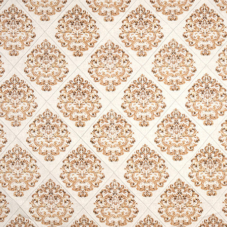Diamond Within Sepia by Carole Fabric English Garden 59.7% Cotton, 39.9% Linen, 0.4% Polyester 2,000 Martindale Circular Rubs 9 1/2" V, 8 3/4" 52" - Fabric Carolina -
