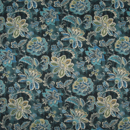 Raven Court Midnight Blue by Carole Fabric VIBRANCE 100% Cotton- Soil & Stain Repellent Pakistan Passes 30,000 Double Rubs Wyzenbeek Horizontal: 27" D and Vertical: 25 1/4" V 54" - Fabric Carolina -