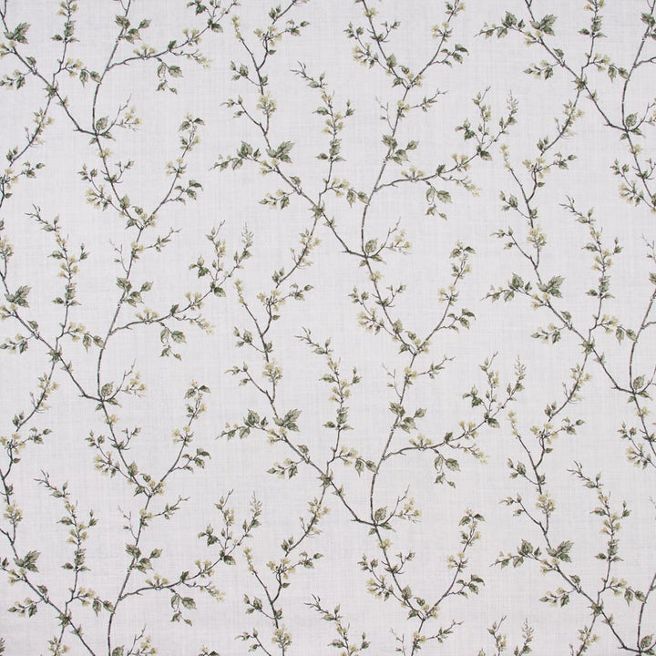 Budding Vine Moonlight by Carole Fabric Onyx & Ivory 90% Cotton, 10% Linen Pakistan Passes 15,000 Double Rubs Wyzenbeek Horizontal: 18 and Vertical: 18 58 - Fabric Carolina -