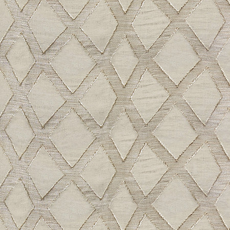 Diamond Way Taupe by Carole Fabric Perfect Balance 73% Linen, 13% Viscose, 13% Polyester, 1% Polyamide Turkey  7 5/8" V, 9 1/2" H 57"  - Fabric Carolina -