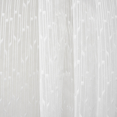 On The Hunt White by Carole Fabric Sheer Luxury 100% Polyester TURKEY  10" V, 8 1/2" H 118"  - Fabric Carolina -