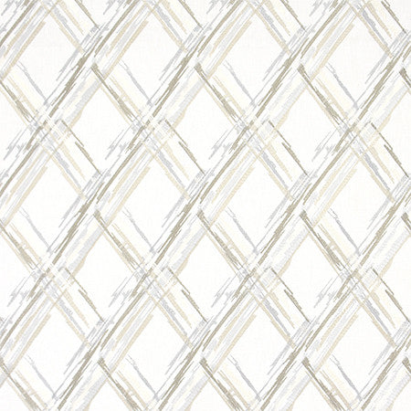 Broken Diamonds Natural by Carole Fabric Moonstone 52% Cotton, 48% Polyester India  9" V, 6 1/2" H 52.5"  - Fabric Carolina -