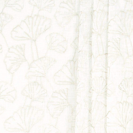 Island Culture Ivory by Carole Designer Fabric Sheer Intrigue 100% Polyester India 11 3/8"V, 11 3/8" H 51" - Swanky Fabrics -