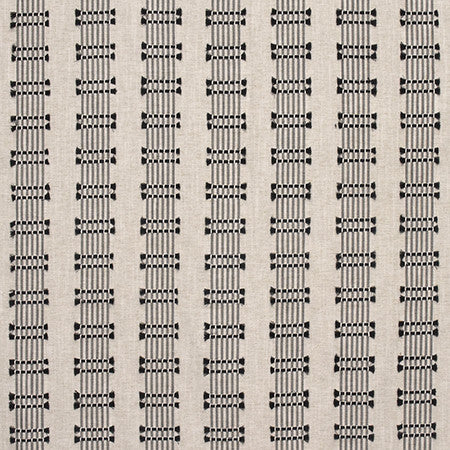 Over The Tracks Noir by Carole Fabric Artisan Base: 81% Cotton, 19% Poly. Embr: 100% Cotton INDIA N/A 2.13" V, 4" H 54.75"  - Fabric Carolina -
