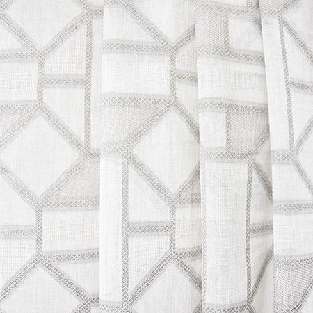 Into View Gray by Carole Fabric Sheer Luxury 100% Polyester TURKEY N/A 5 7/8" V, 15 1/8" H 118"  - Fabric Carolina -