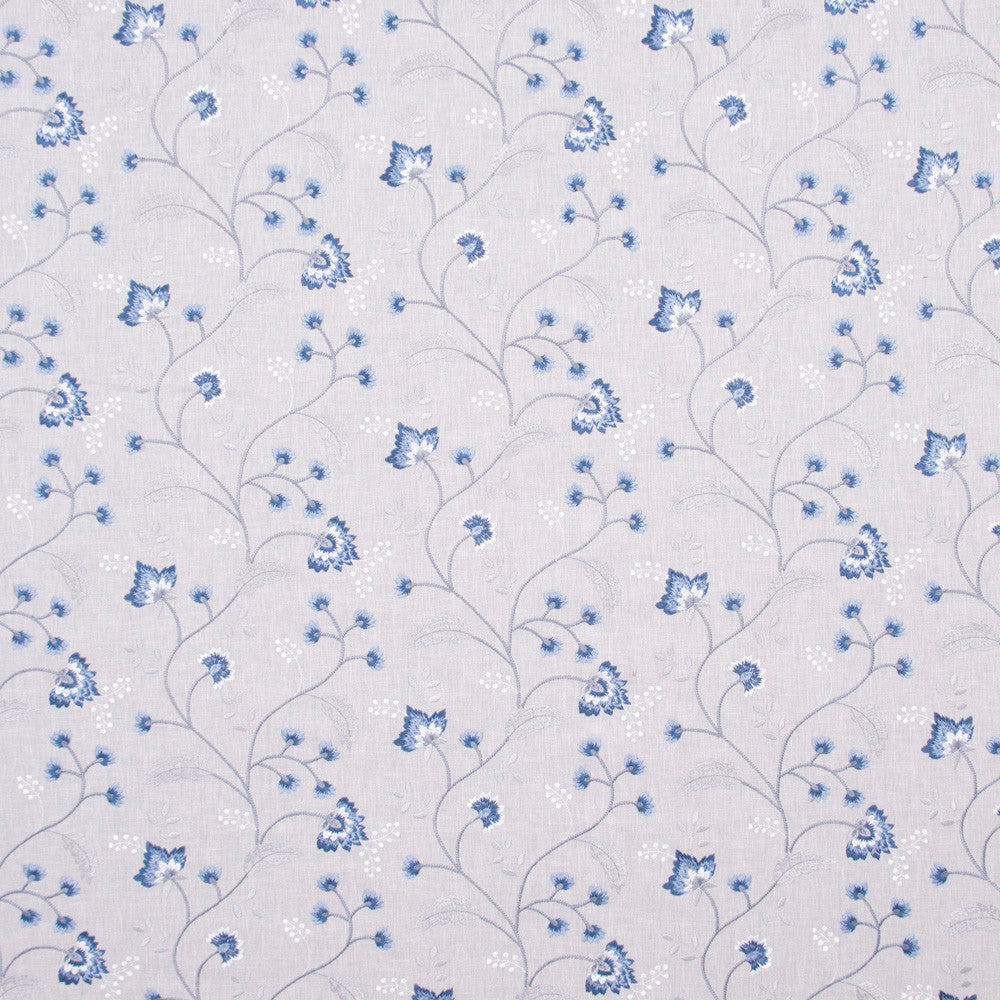 Until You Cornflower by Carole Fabric Bluebird 52% Cotton, 48% Polyester India Passes 30,000 Double Rubs Wyzenbeek Horizontal: 17.25 and Vertical: 9.125 52 - Fabric Carolina -