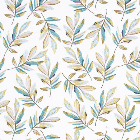 In The Wind Everglade by Carole Fabric Lemongrass 76% Polyester, 24% Cotton India  18 7/8" V, 17" H 51"  - Fabric Carolina -