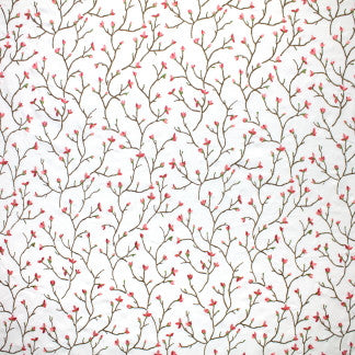 Earth Day Melon by Carole Fabric Imperial Garden 31% Viscose,26% Poly,26% Linen,17% Rayon China Passes 60,000 Double Rubs Wyzenbeek Horizontal: 13 1/2" and Vertical: 15 5/8" 54" - Fabric Carolina -