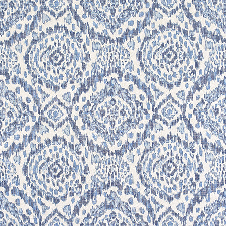 Popular Belief Coastal by Carole Fabric Bluebell 36% Polyester, 26% Cotton, 22% Viscose, 16% Linen China  13 1/2" V, 13 1/2" H 56"  - Fabric Carolina -