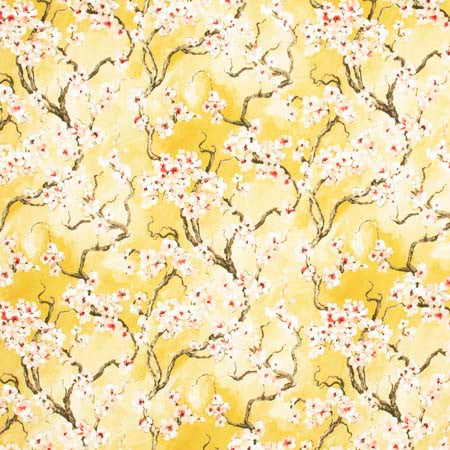 Cherry Blossom Curry by Carole Fabric Red Sea 100% Polyester India 50,000 Wyzenbeek Double Rubs Horizontal: 27 3/8" D and Vertical: 25 1/4" V 56" - Fabric Carolina -
