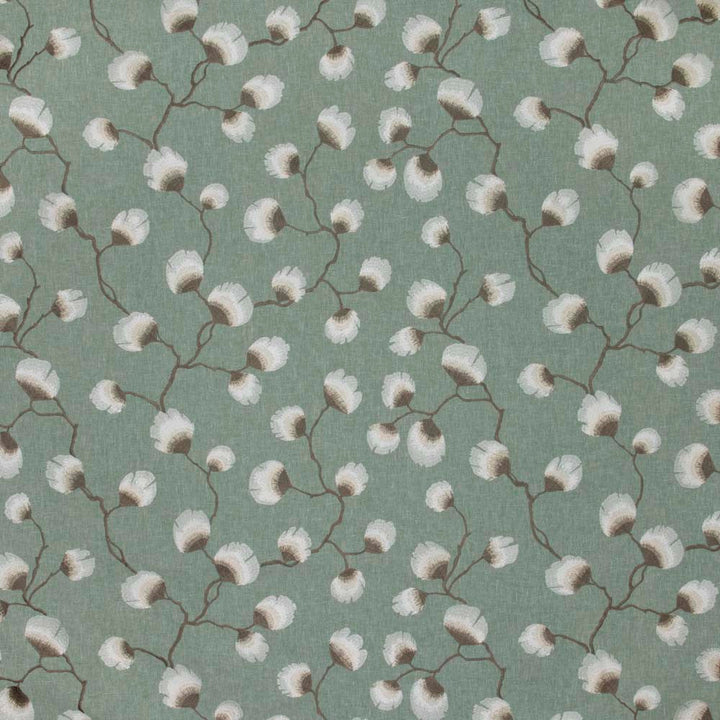 Petal Leaf Dusty Miller by Carole Designer Fabric Emerald Ocean 50% Polyester, 50% Cotton India N/A Horizontal: 2525 and Vertical: 15375 51 - Swanky Fabrics -