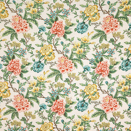 Common Courtesy Spring by Carole Designer Fabric First Impressions 55% Linen, 45% Viscose S Korea 24 1/4" V, 13 1/2" H HD 54.75" - Swanky Fabrics -