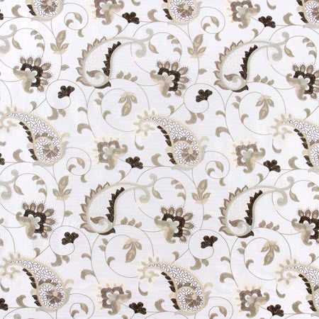 Garden Blooms Pearl by Carole Fabric ONYX & IVORY 100% Polyester India N/A </p><p>Repeat: 18" V, 17" H 51" - Fabric Carolina -