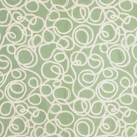 Lost And Found Sage by Carole Designer Fabric Serene Green 100% Polyester 50,000 Wyzenbeek Double Rubs 18 1/4" V, 18" H 54" - Swanky Fabrics -