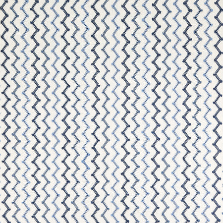 Dont Stress Porcelain Blue by Carole Fabric Oasis Base: 100% Polyester Embr: 100% Cotton India  2" V, 4 1/2" H 54.75"  - Fabric Carolina -