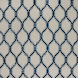 Look At Me Ocean by Carole Designer Fabric French Navy 52% Polyester, 48% Cotton India 12" V, 6 7/8" H 52" - Swanky Fabrics -