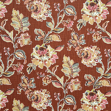 Invitation Only Russet by Carole Fabric Dawn & Dusk 54% Cotton, 26% Recycled Polyester, 20% Polyester China 15,000 WYZENBEEK DOUBLE RUBS 24 1/4" V, 13 1/2" H HD 54"  - Fabric Carolina -
