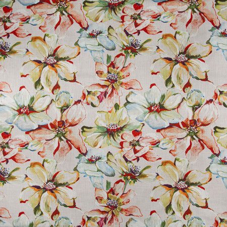 Whole Time Jewel by Carole Designer Fabric Sunset Serenade 100% Cotton India 27" V, 27" H 54"" - Swanky Fabrics -