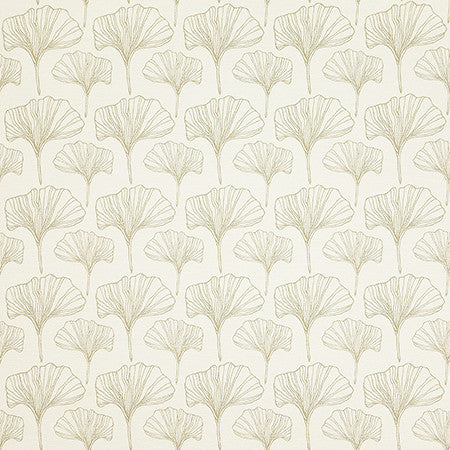 Ginkgo Sketches Natural by Carole Fabric Earth & Stone 100% Cotton Spain  4 1/2" V, 4 1/2" H 54"  - Fabric Carolina -